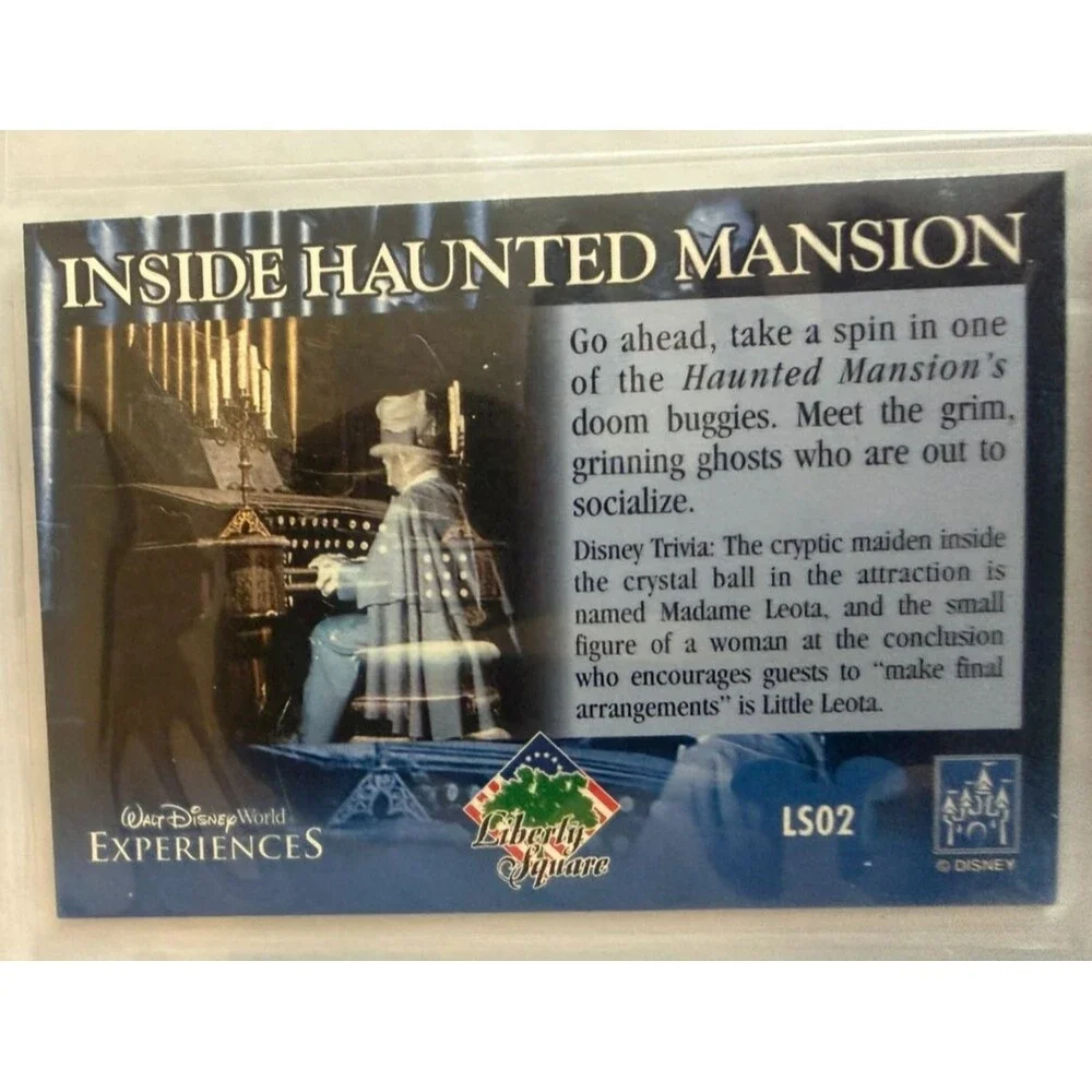 Walt Disney World Experiences Liberty Square 9 Card Set Complete with Sleeve